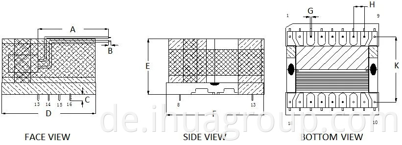 EE/EEL/EF/EFD/EM/EP/EPC/ER/ETD-Typ/G-Typ/Pot-Typ Flyback-Schaltmodus Leistung Hochfrequenztransformator